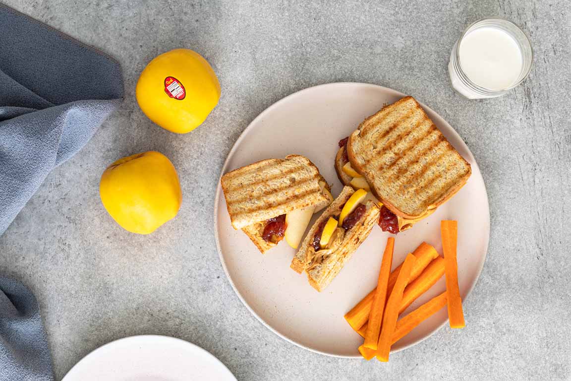 Grilled PB & J Apple Sandwiches